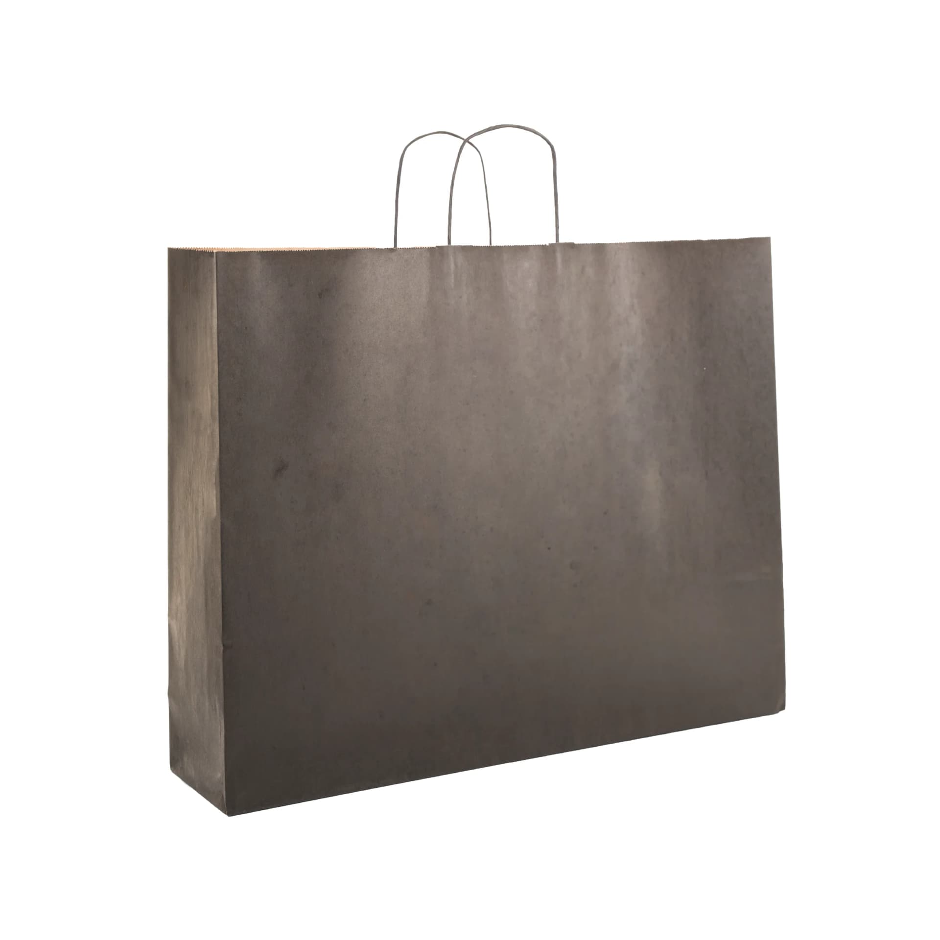 Büküm Saplı Siyah Kraft Çanta 25x12x31 cm