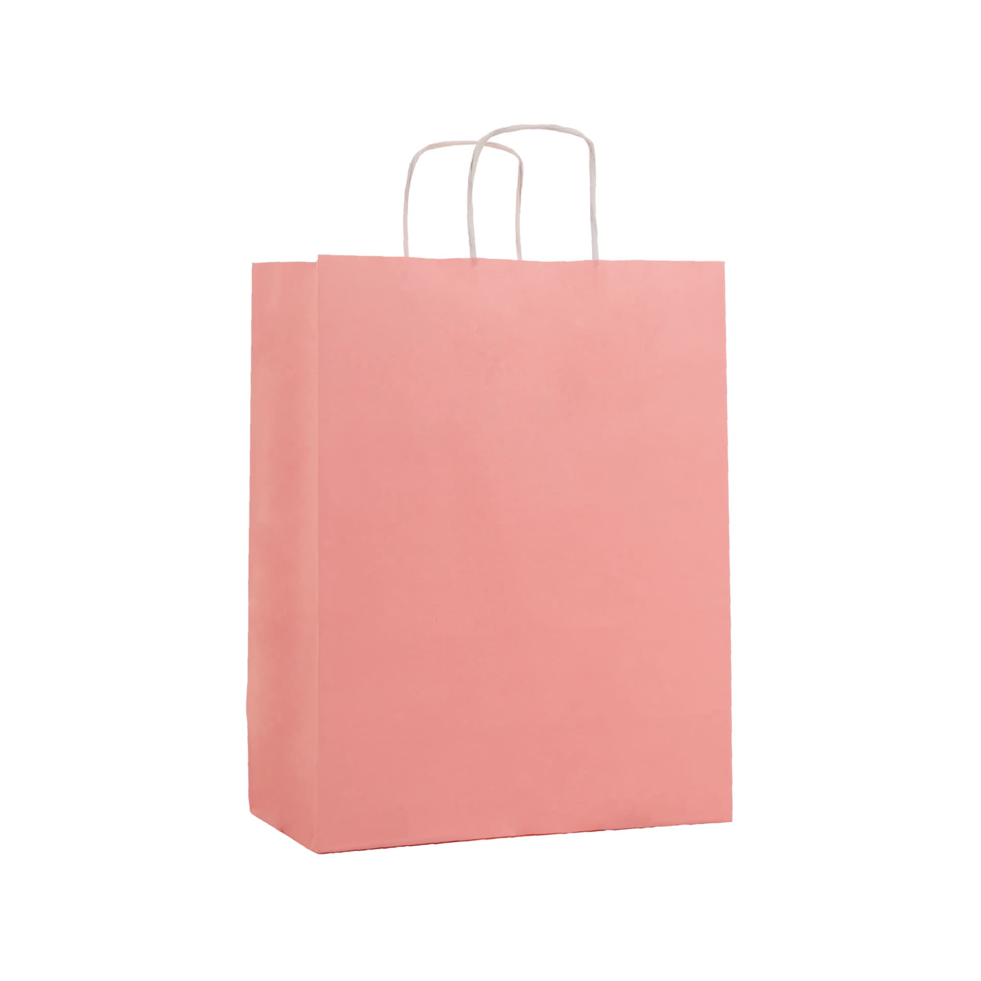 Büküm Saplı Pembe Kraft Çanta 44x14x50 cm
