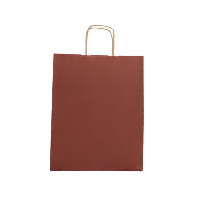 Büküm Saplı Kırmızı Kraft Çanta 29x15x29 cm