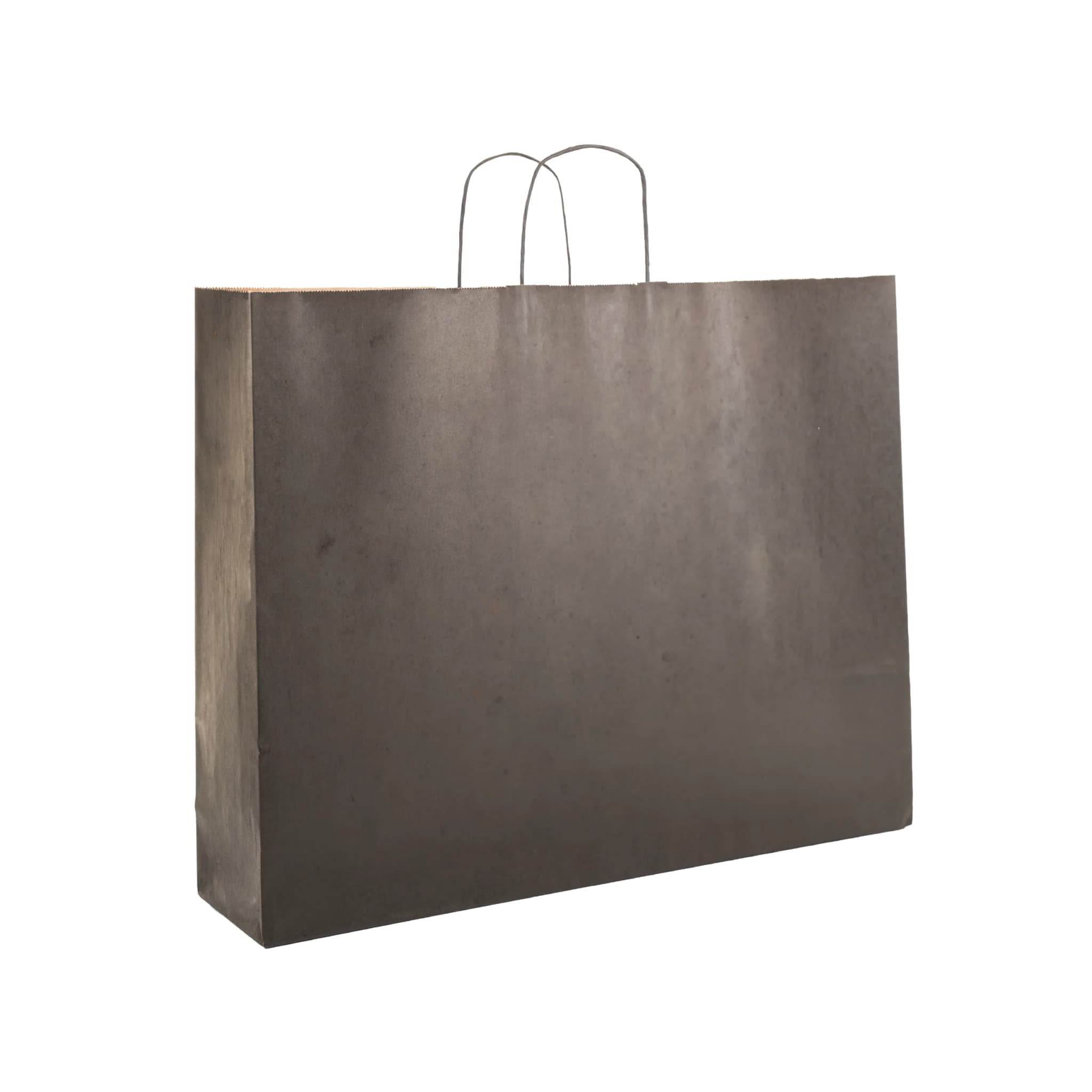 Büküm Saplı Siyah Kraft Çanta 44x14x50 cm