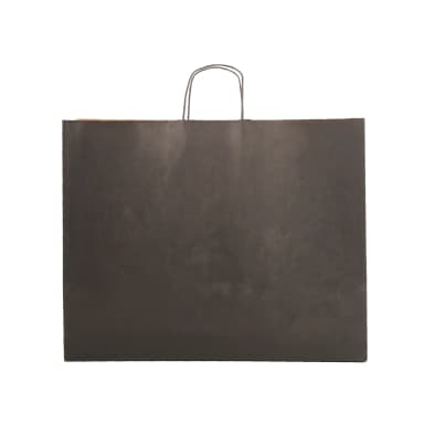 Büküm Saplı Siyah Kraft Çanta 44x14x50 cm