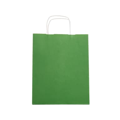 Büküm Saplı Yeşil Kraft Çanta 25x12x31 cm