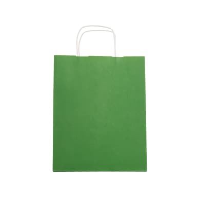 Büküm Saplı Yeşil Kraft Çanta 29x15x29 cm