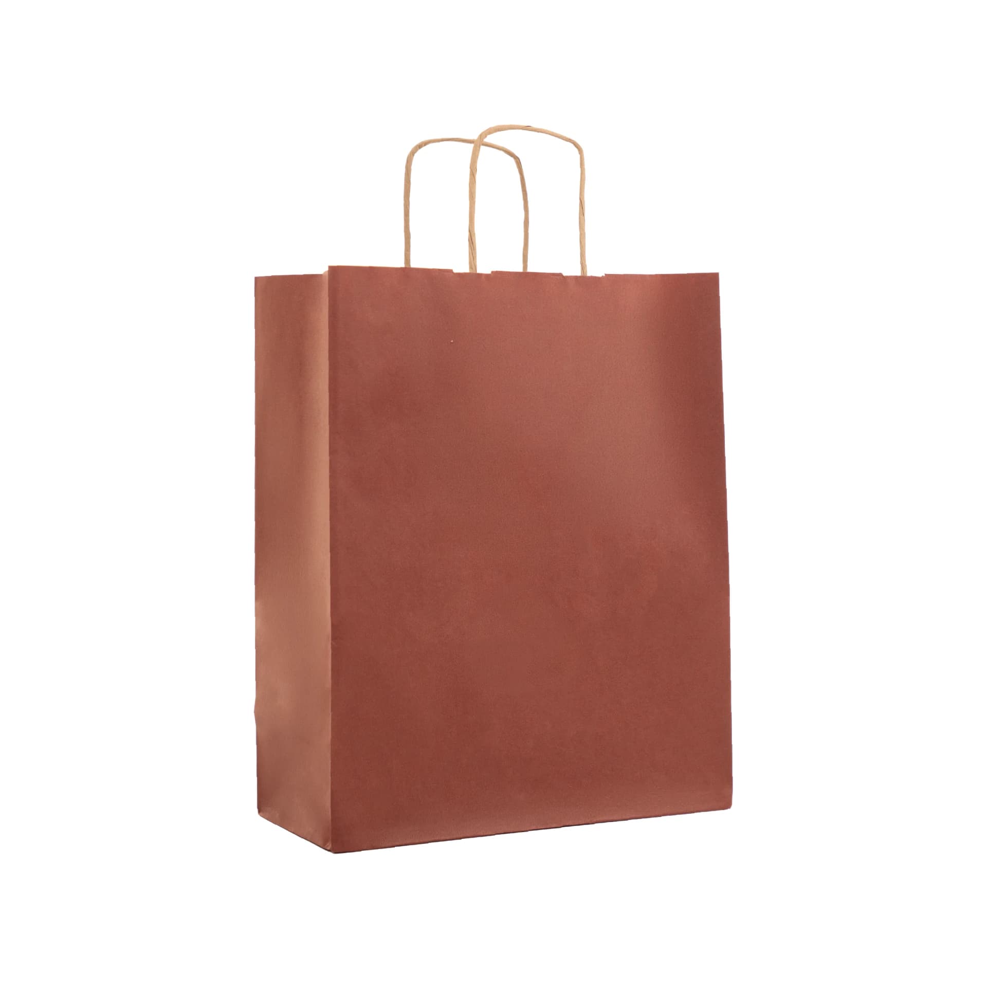 Büküm Saplı Kırmızı Kraft Çanta 20x10x22 cm