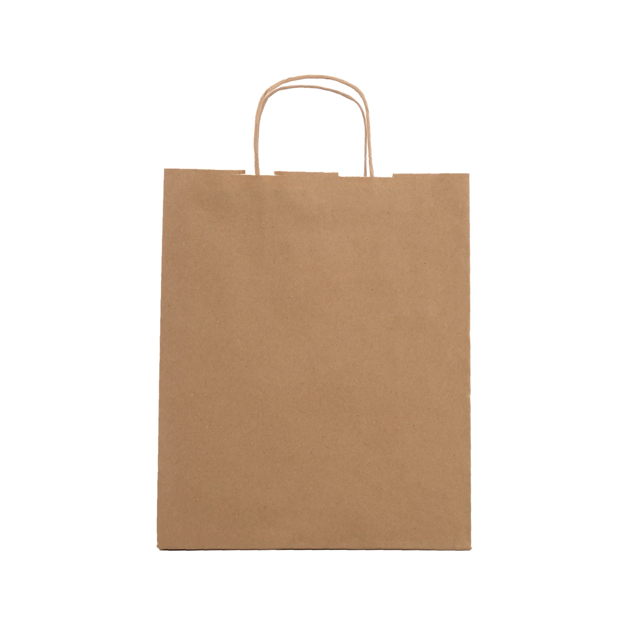 Büküm Saplı Esmer Kraft Çanta 25x12x31 cm