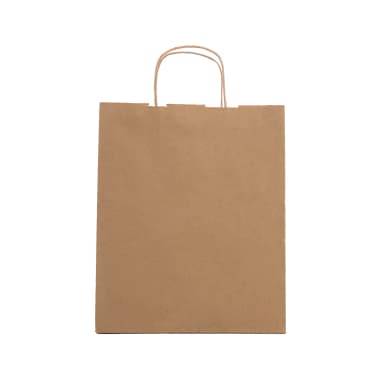 Büküm Saplı Esmer Kraft Çanta 25x12x31 cm